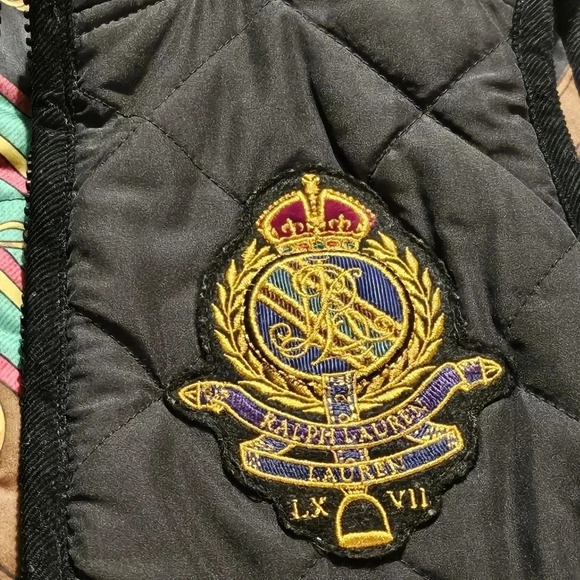 Ralph Lauren Reversible Vest Logo/Pattern Quilted Wmns Sz PP (XSP/2PP) - Picture 5 of 11